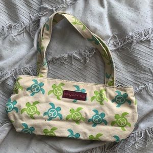 Turtle canvas purse